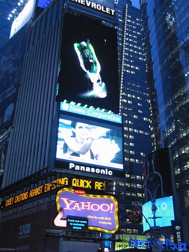 1 Times Square with Yahoo and Heineken signs