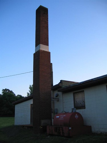 Oil tank and chimney