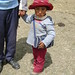 Little girl at cultural competitions at Huanuco Pampa