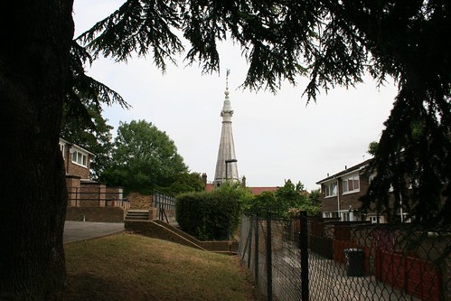 Spire from the side street
