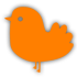 small orange bird