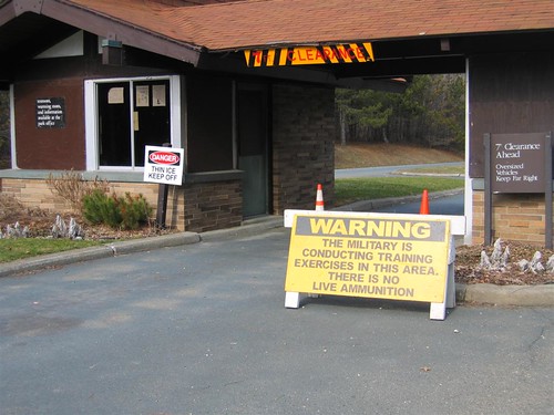 Lots of signs at Grafton Lake State Park