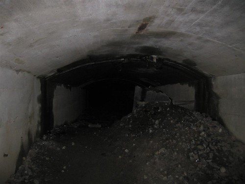 Debris blocking the tunnel