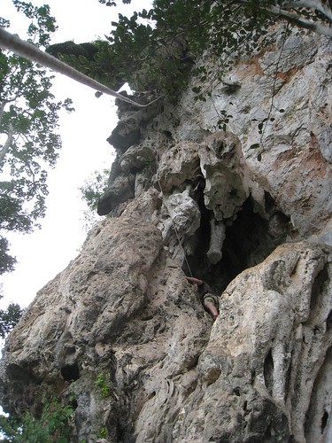 Climbing the 5a route