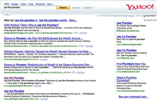 Joe The Plumber On Yahoo