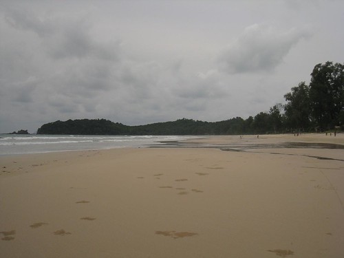 The beach at low tide