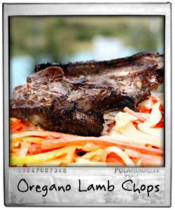 Oregano Lamb Chops and Carrot Slaw
