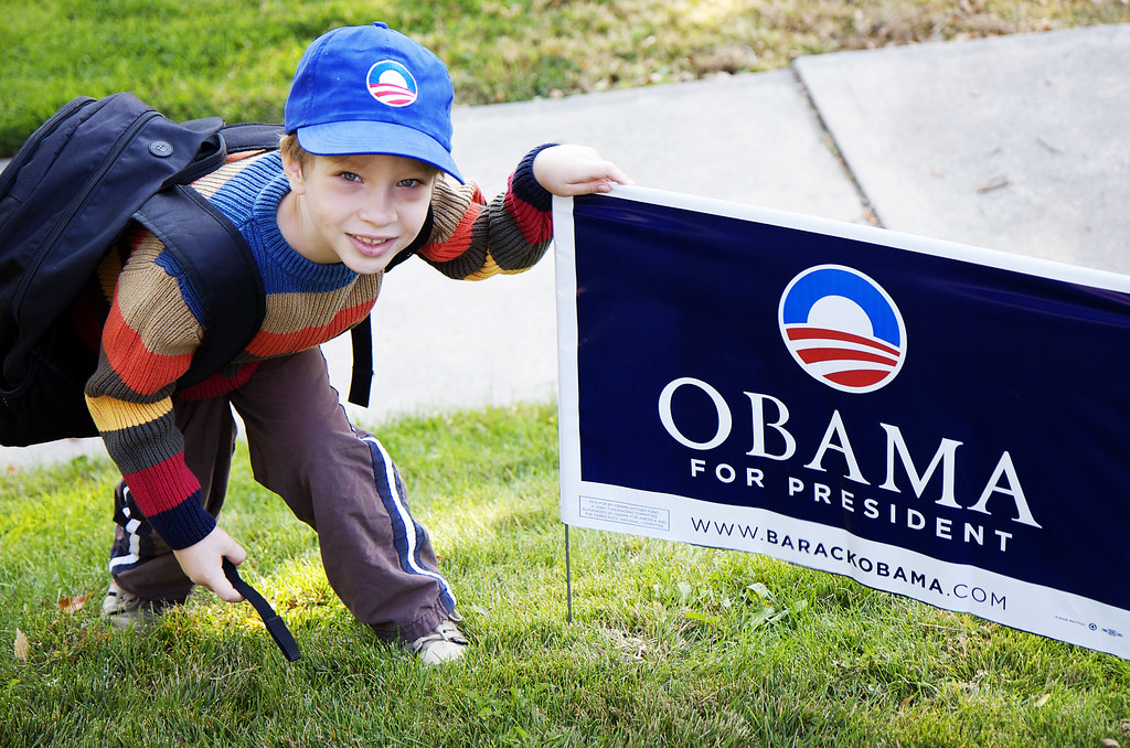 With Our Obama Yard Sign