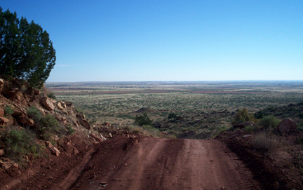 Looking back north from the Tucumcari Mountain trail.