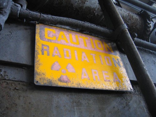 Caution: radiation area sign