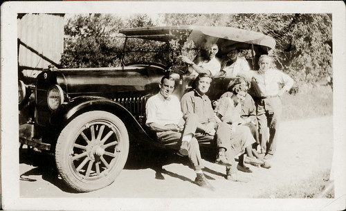 Seven people and the car