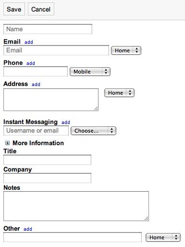 Gmail contacts