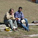 Jim Xu and Krishnan Indiradevi on lunch break