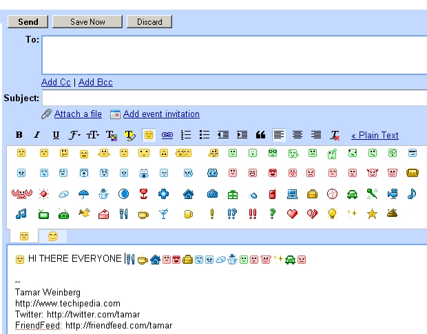 Playing with Gmail Emoticons