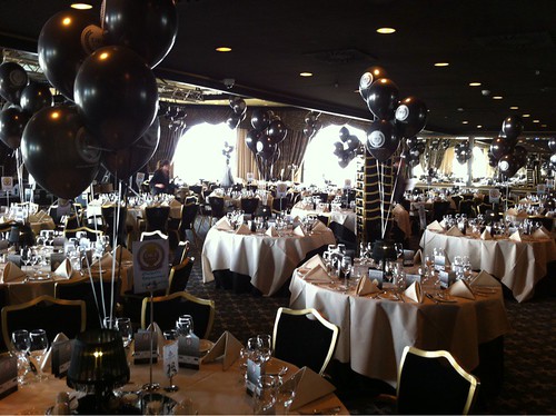 Table Decoration 5 balloons Corporate Party Dirk Kuyt Foundation Huis ter Duin Feyenoord Rotterdam