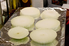 thick onion slices