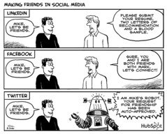 Making Friends - Marketing Cartoon