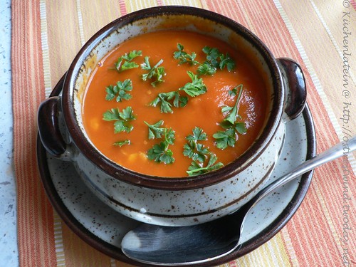 Provençal Tomato Soup with Poached Eggs