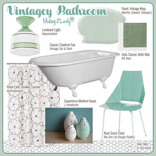 Vintagey Bathroom (MIY: Real Good Chair)