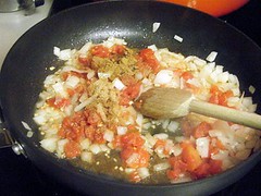 Onions, Rotel, and Spices