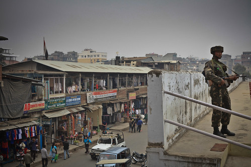 Street scene in Imphal, the capital of Manipur