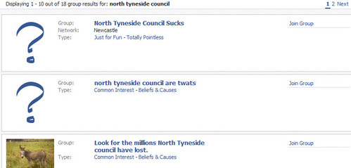 Groups relating to North Tyneside Council on Facebook (flickr)