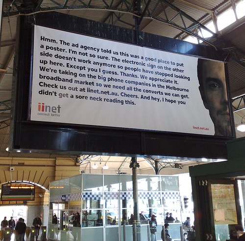 iiNet advertising, Flinders Street Station