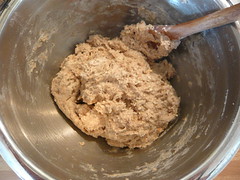 Sticky dough in a bowl