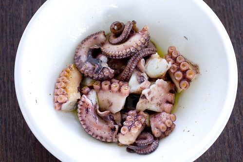 Octopus with Paprika in a bowl