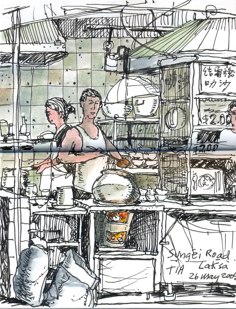 Laksa - our national dish - Urban Sketchers