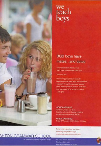 Brighton Boys School Pupils can attract blonde moppetts apparently