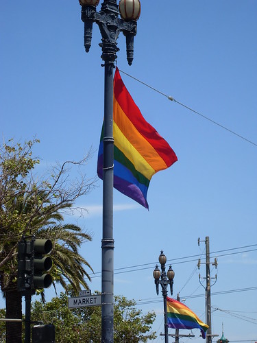 Rainbow Flags on Market Street San Francisco