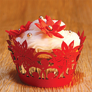 Now offers cupcake wrappers _Poinsettia