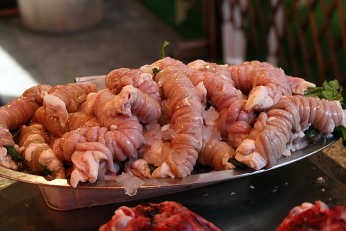 Intestine Wrapped Organs in the Capo Market, Palermo