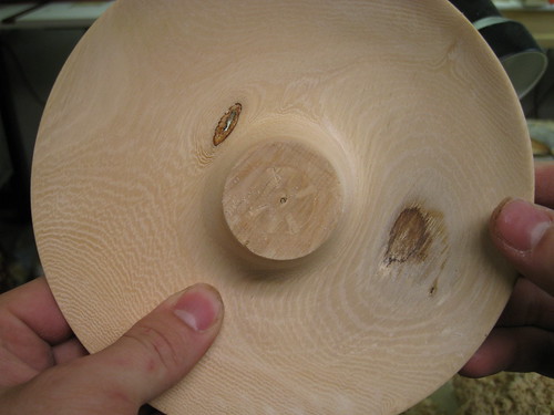 support piece in turned bowl