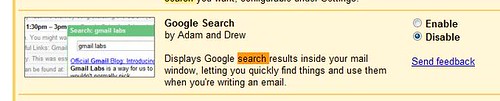 Google Search in Gmail