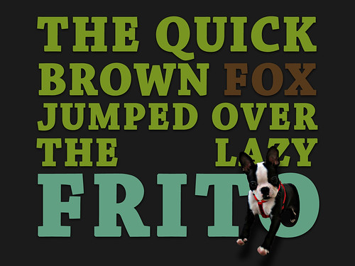 the quick brown fox jumped over the lazy frito
