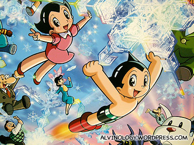 Mural of Astroboy and his sister