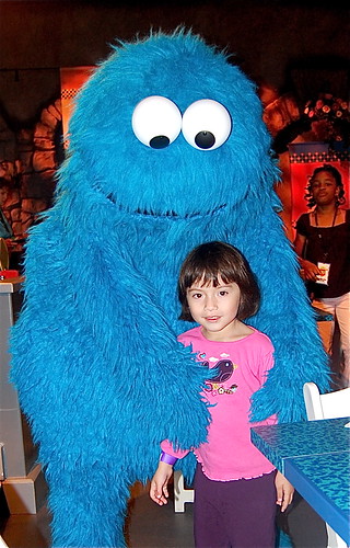 a big hug from Cookie Monster