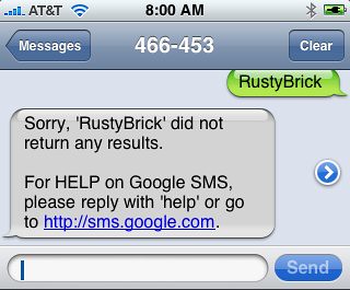 Google SMS FAIL