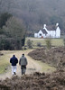 Walkers and cottage