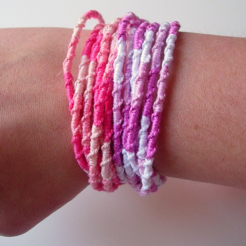 pink bracelets 