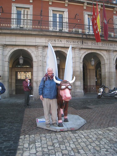 Me and one of the many cow scupltures on display in the city