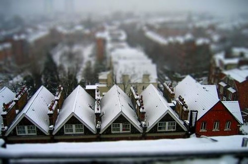 snowy rooftops-tiltshift