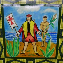 Christopher Columbus Glazed Tile Painting - 9