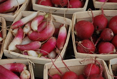 radishes at market