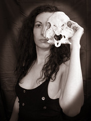 BONELUST - Self Portrait with Skull of Wild Boar & Domestic Pot-bellied Pig Mix 3