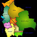 Mapa departamentos de Bolivia
