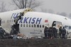 El avion de Turkish Airlines siniestrado en Amsterdam