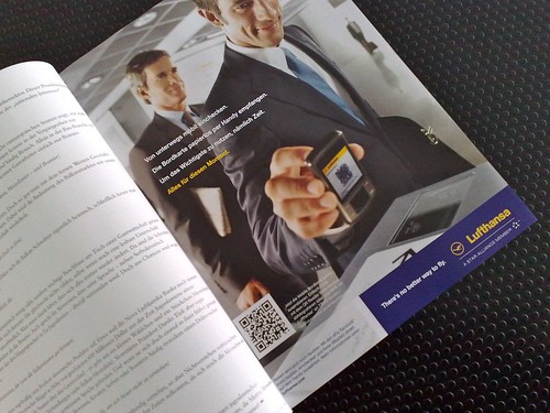 QR Code on Lufthansa ad